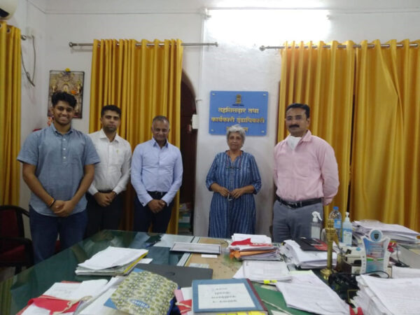 ASWM team meeting with Alibaug Tahsildar, Mr. Sachin Sejal.