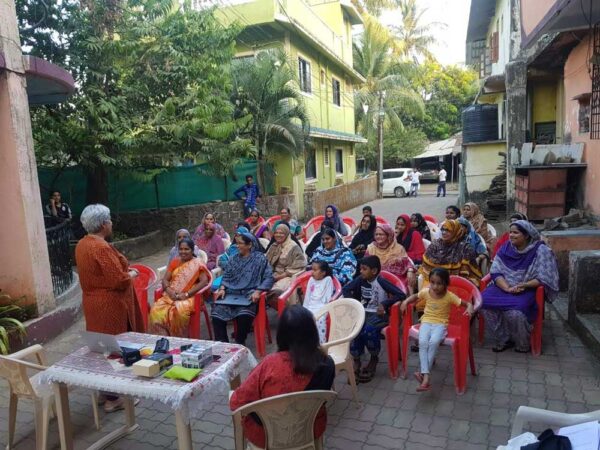 Director, Ms. Hansu Pardiwala – Conducting awareness program on waste management.