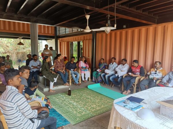 20 April 2023- ASWM-AHMI, Zirad gram panchayat meeting with bungalow owners, meeting on waste segregation, awareness and in-house compost