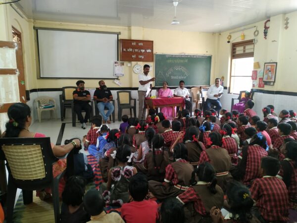 Conducted workshop on importance of waste management and recycling to school students from 1st-8th grade at Zirad Zilla Parishad school